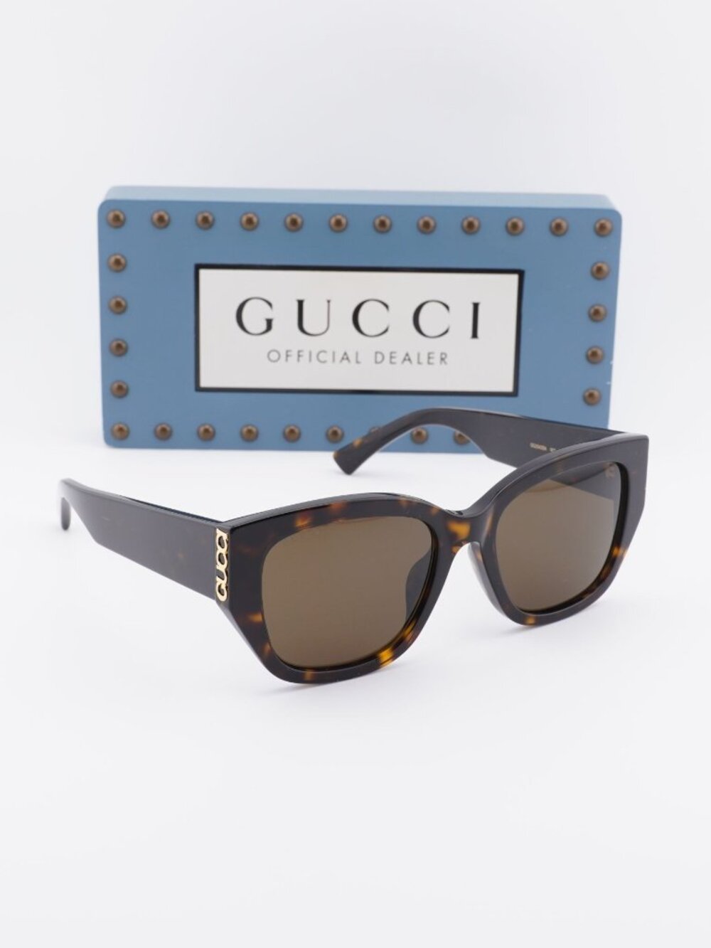 Gucci GG2043SA 002 Square Sunglasses - Havana / Brown